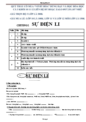 Bài tập Hóa học Lớp 11